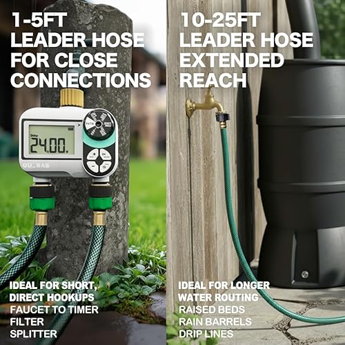 Miniatura 7 de Manguera de jardín a prueba de fugas para jardinero mangueras de agua de PVC de 12 pulgada con accesorios GHT - 10 pies sin torceduras y flexible