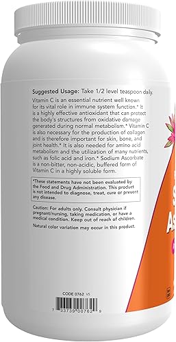 Miniatura 10 de NOW Suplementos Ascorbato de sodio en polvo tampón protección antioxidante 8 onzas