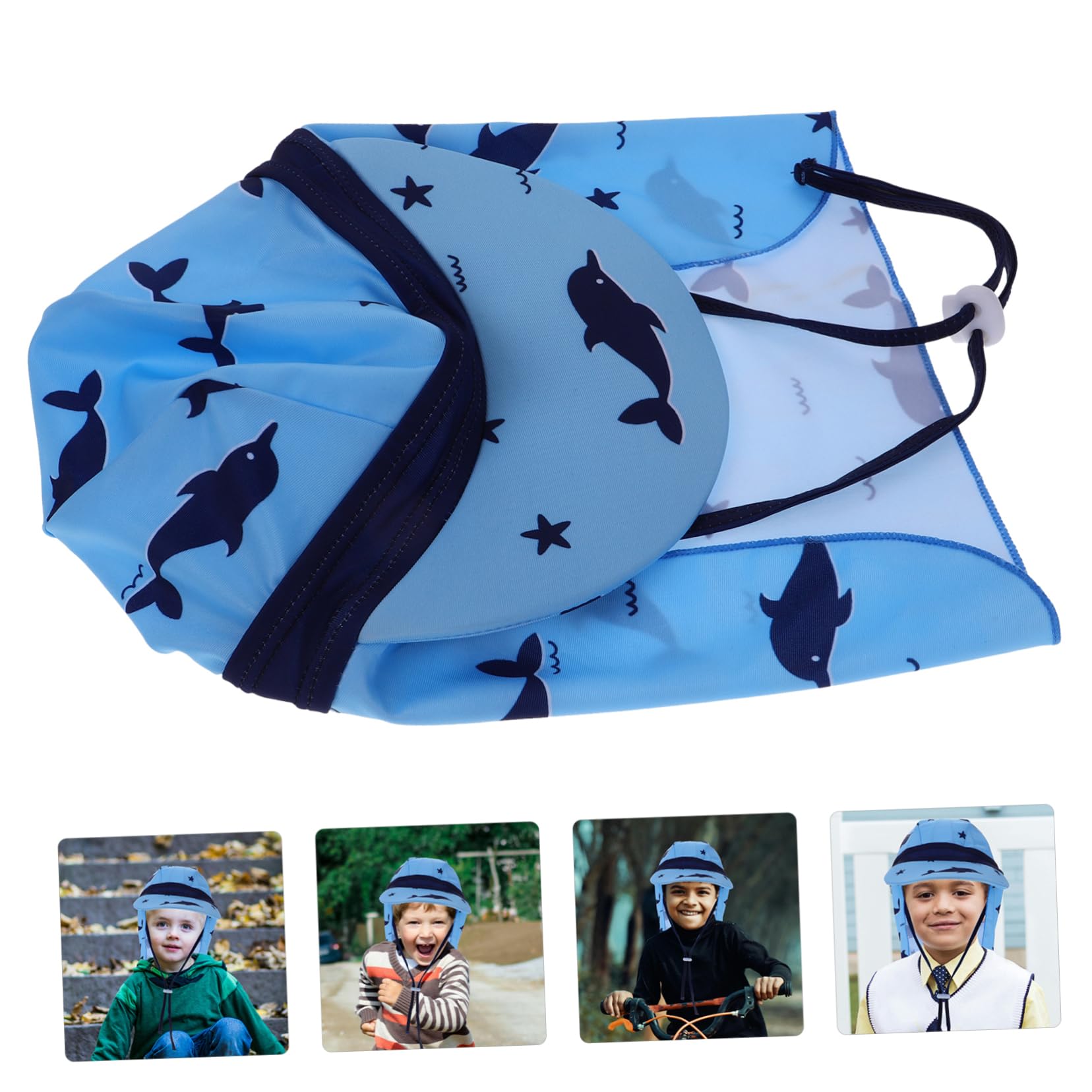 PACKOVE Sombrero De Sol para Pequeño Sombrero De Copa Sombreros De Gorra De Sombrero Sombrero De Pesca Gafas De Sol Chicos Tapa Gorro Blue Poliéster