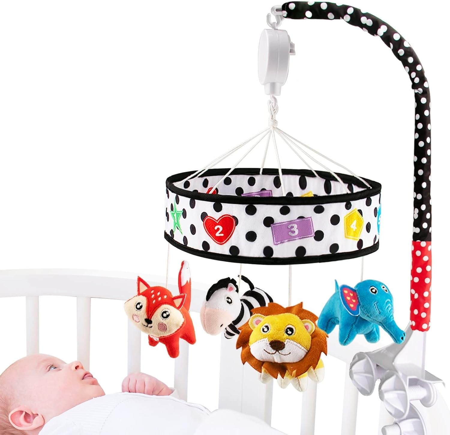 teytoy Baby Crib Mobile for High Contrast Black and White