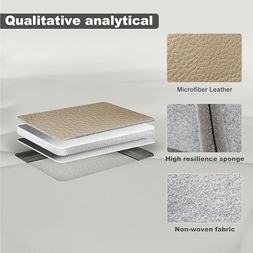 Miniatura 4 de NLQR Fundas de asiento de cuero de microfibra de repuesto para el lado del conductor y del pasajero, compatibles con Ford F150 Lariat 2001 2002 2003