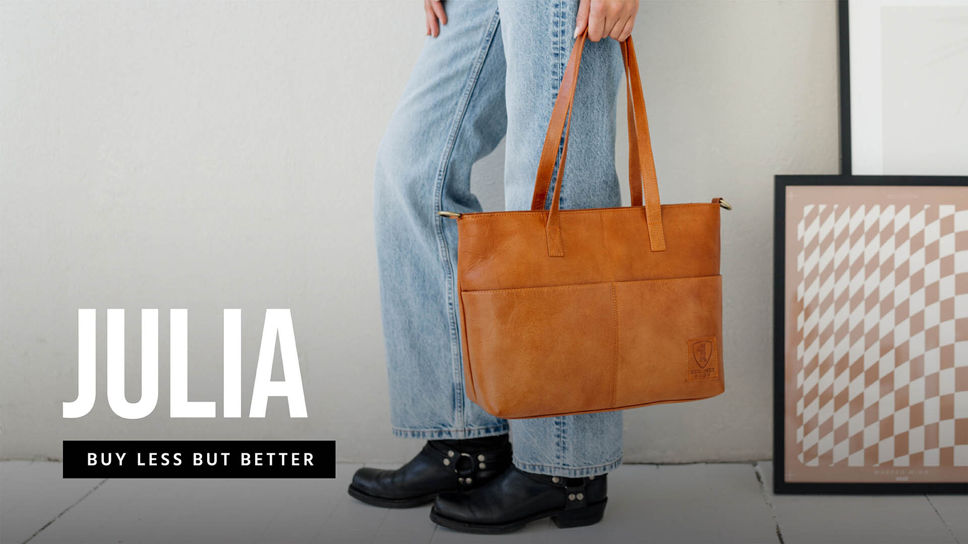 Bolso Tote Vintage de Cuero Genuino Julia para Mujer miniatura 7