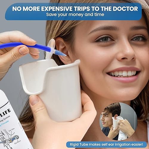 Miniatura 2 de BOCOOLIFE Kit de eliminación de cera de oídos, limpiador de sistema de limpieza de oídos seguro y eficaz con 3 puntas de repuesto, lavadora manual