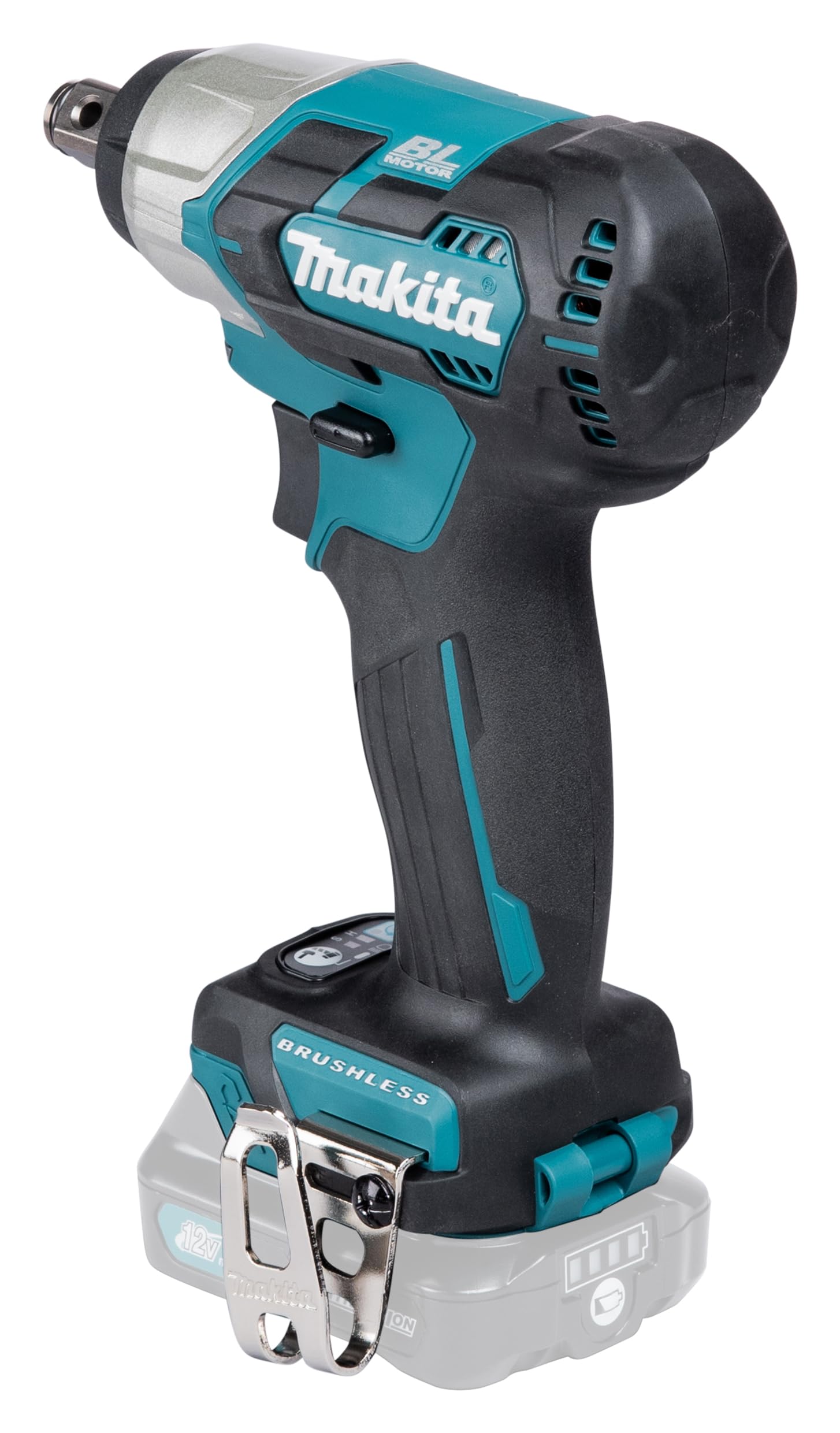 Makita Klucz Udarowy, Czarny/Niebieski, 19.61 x 7.19 x 16.41 cm; 830.07 g
