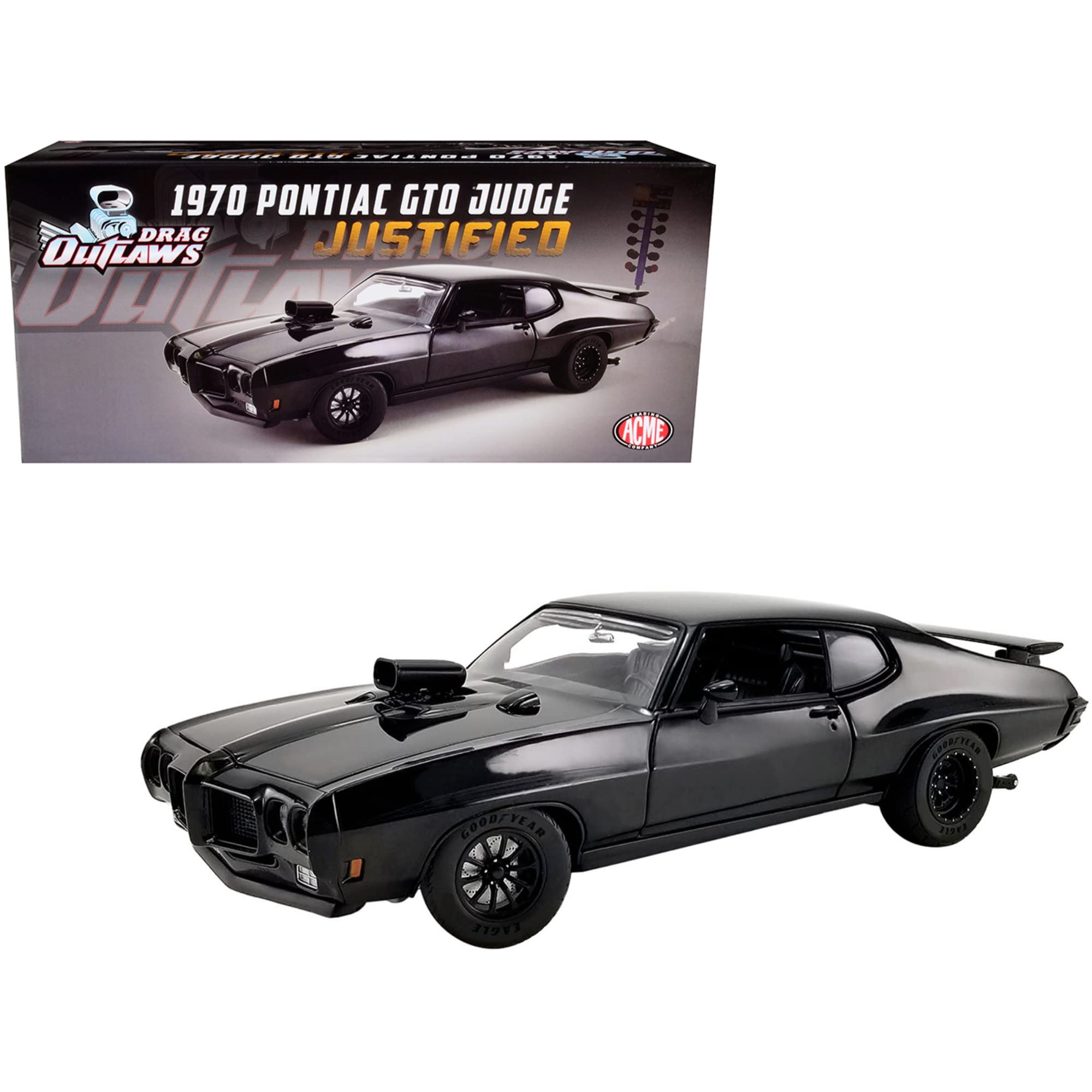 Amazon.com: 1970 Pontiac GTO Judge Justified Black Drag Outlaws