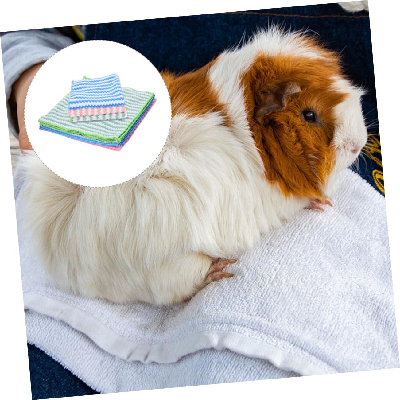 10pcs Pet Blankets Guinea Pig Bedding Fleece Rabbit Cage Liners Soft Breathable Mats for Small Animals Washable Reusable