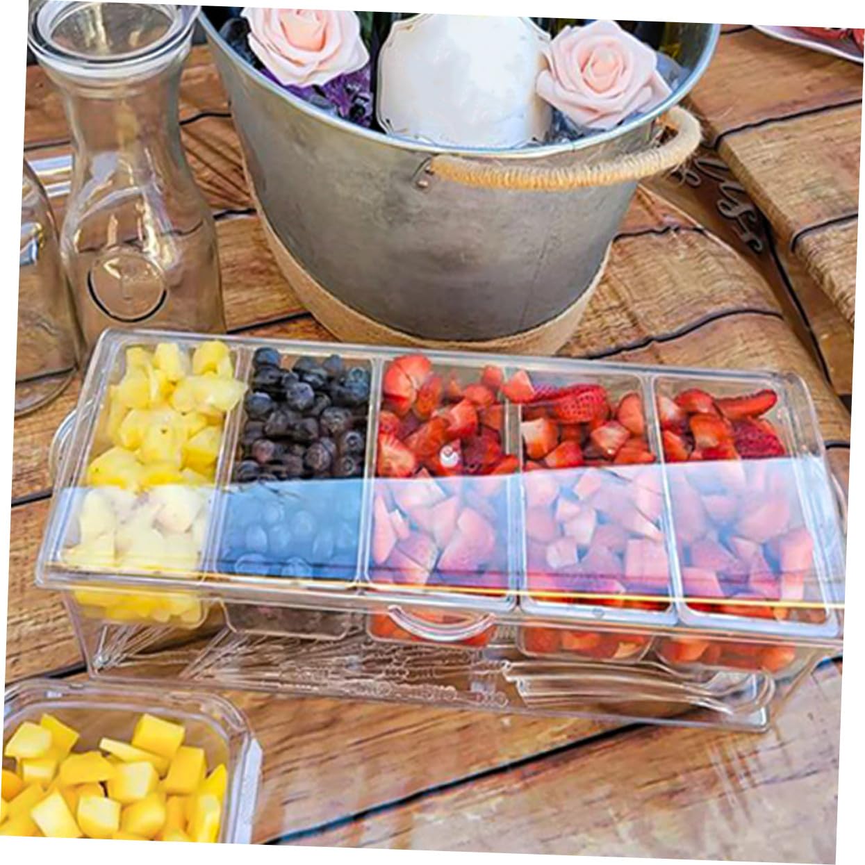 Contenitori per Spezie in Plastica Trasparente Riutilizzabile Barattoli da Cucina per Condimenti Contenitori con Misurino per Spezie e Zucchero Accessori da Cucina Pratici
