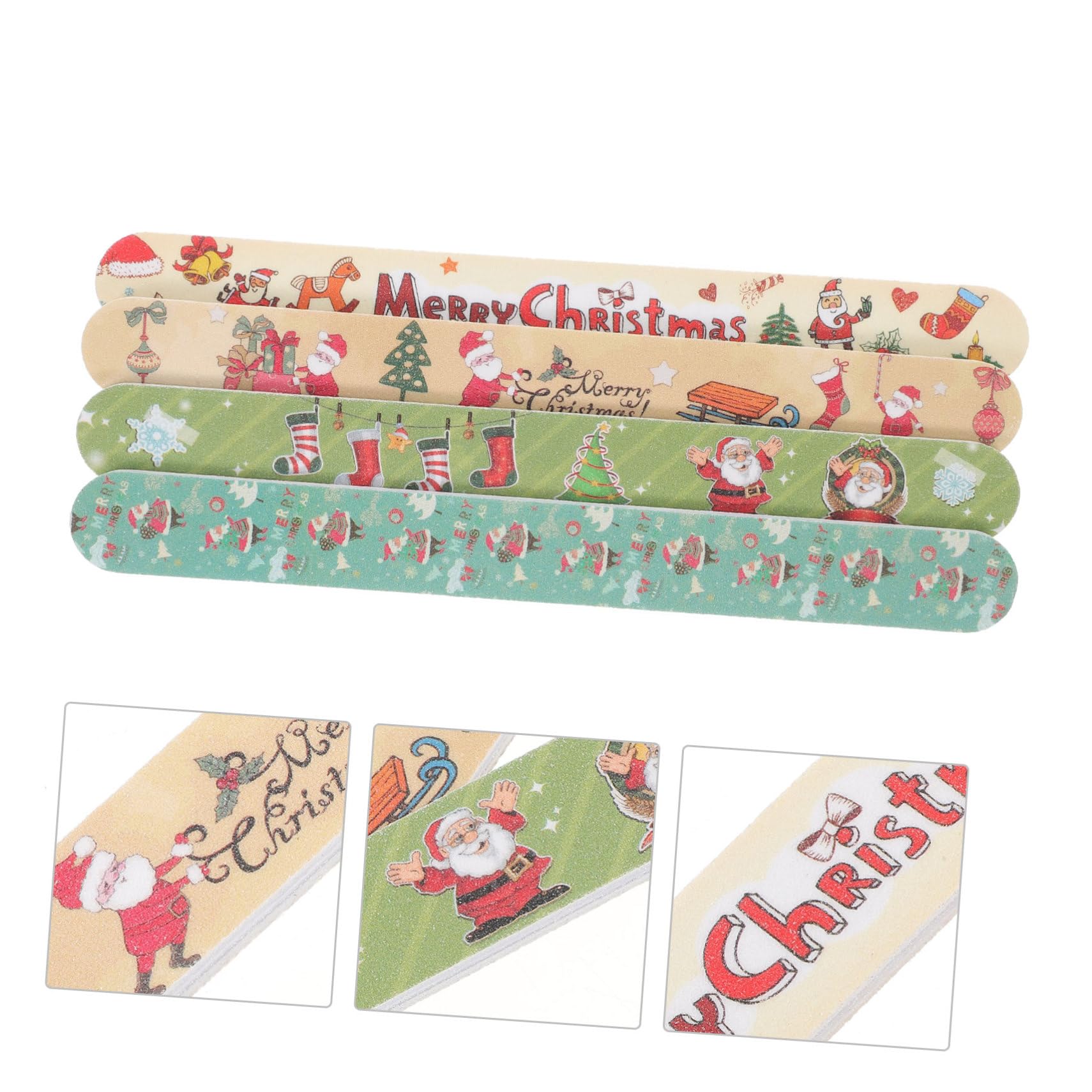 Garneck 12 Stück Teiliges Weihnachts Professionelle Maniküre Pediküre Feilen Doppelseitig für DIY Nagelpflege Zuhause Geschenk für Damen Mädchen