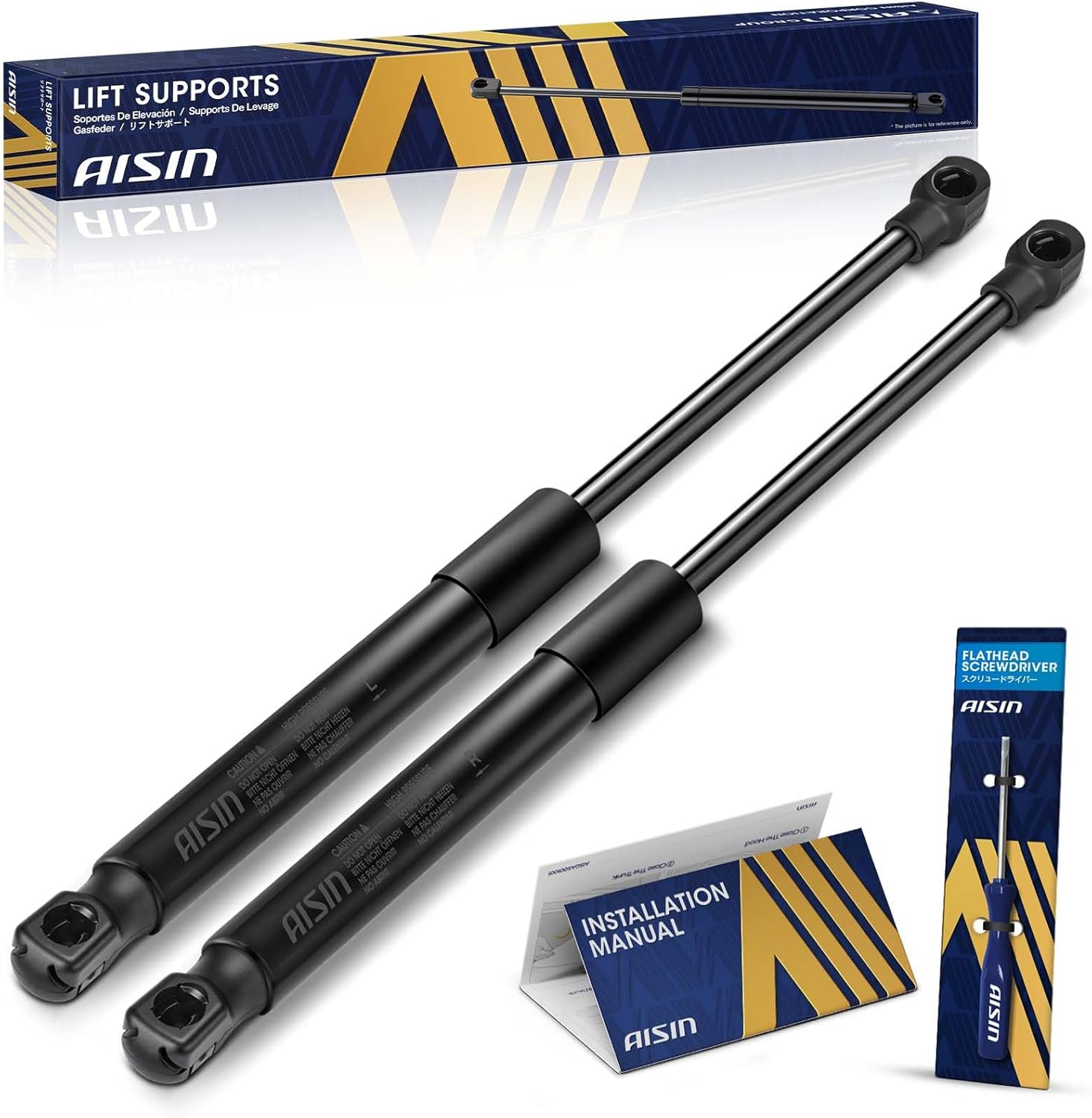AISIN AFTERMARKET GASVG-01586 Front Hood Lift Supports Shock Struts - Compatible with Porsche Macan 2015-2022 - Set of 2