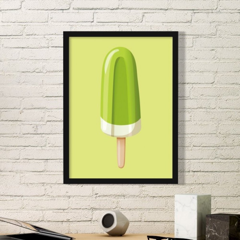 Cadre photo en bois rectangle noir de qualité supérieure art popsicle