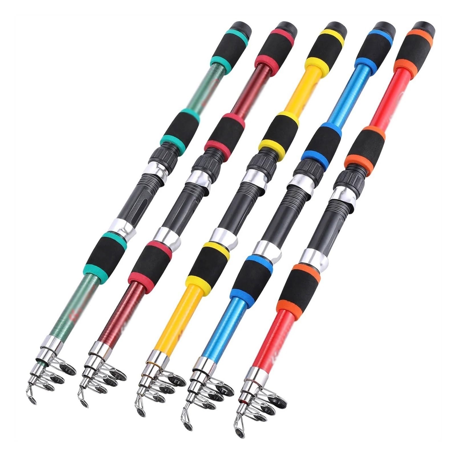 Canna da Pesca Canna da Pesca da 2,1 m-3,6 m in Carbonio Trota Carpa Canna da Pesca telescopica con Esca Canna da Pesca Attrezzatura(Bianco)