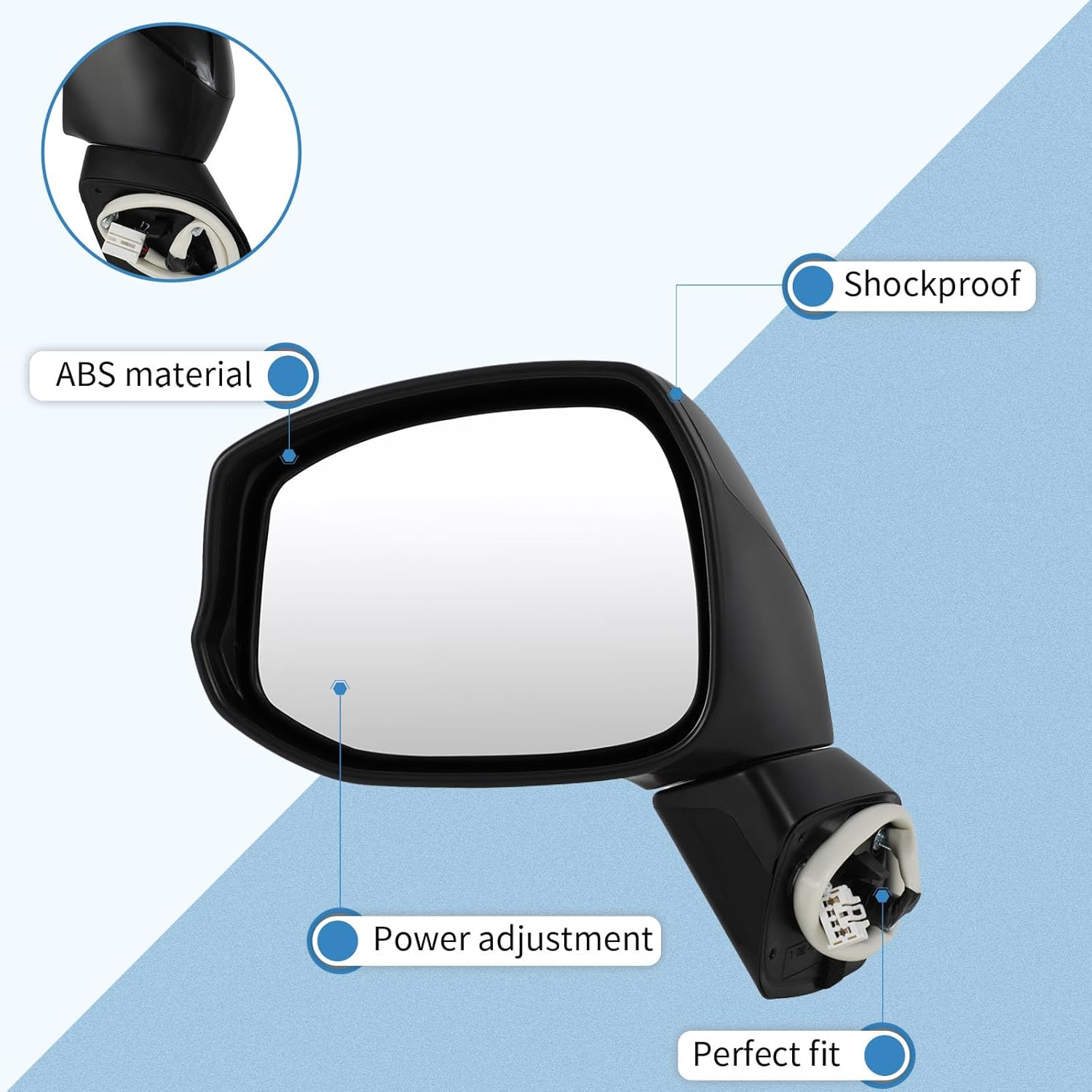 ECCPP Exterior Mirrors Replace with 2012-2015 For HONDA CIVIC Driver Side HO1320266