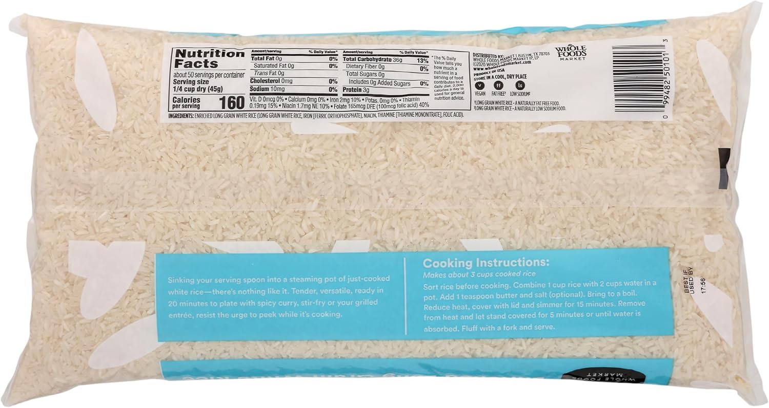 , Enriched Long Grain White Rice, 80 Ounce
