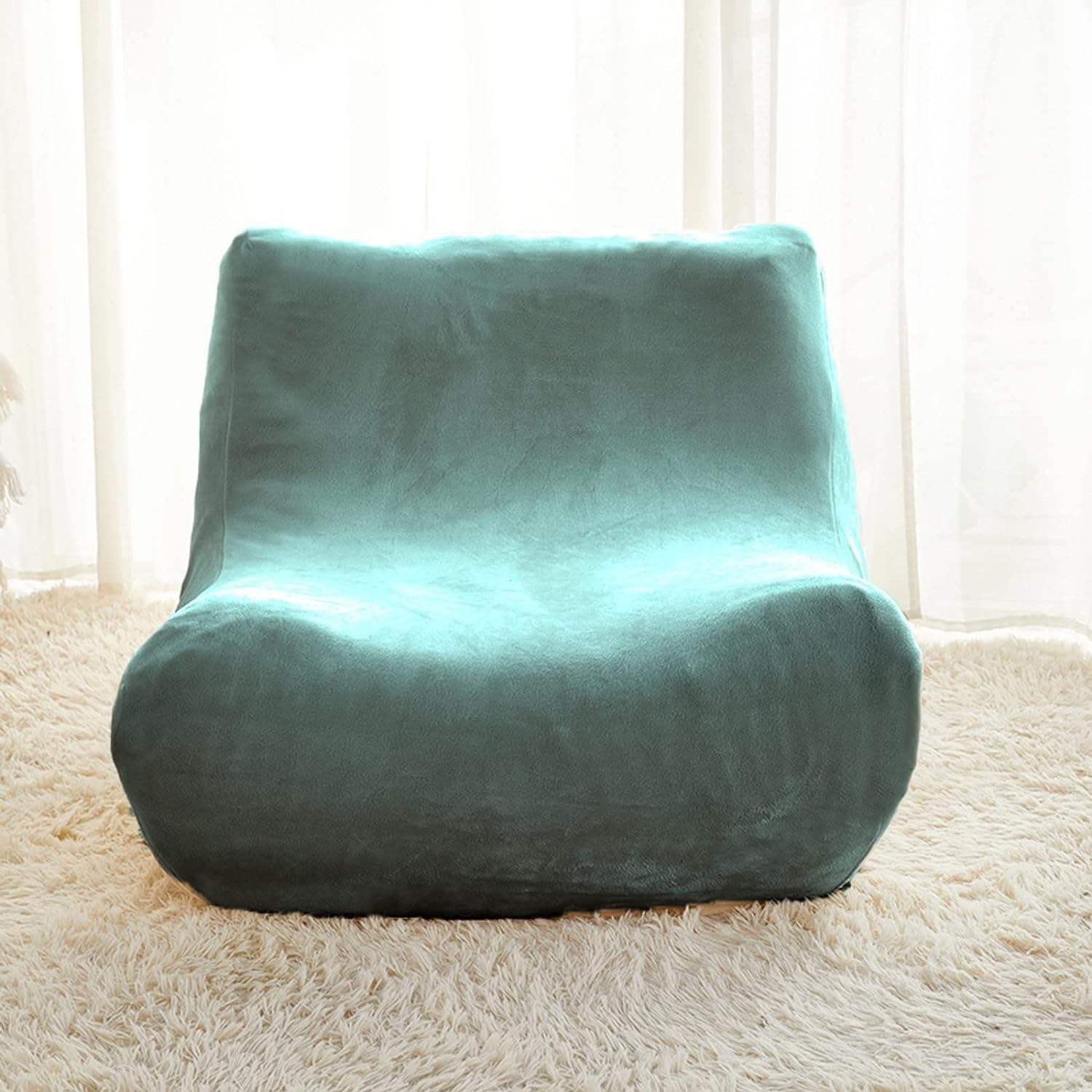 XMAYODS Single Seated Lazy Sofa Cover, Armless Floor Sofa Couch Cover,One Piece High Stretch Slipcover Tatami Chair Cover,Removable Machine Washable