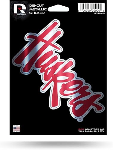 Rico Industries NCAA - Calcomanía metálica troquelada de 5 x 7 pulgadas (decoración automática o para el hogar)