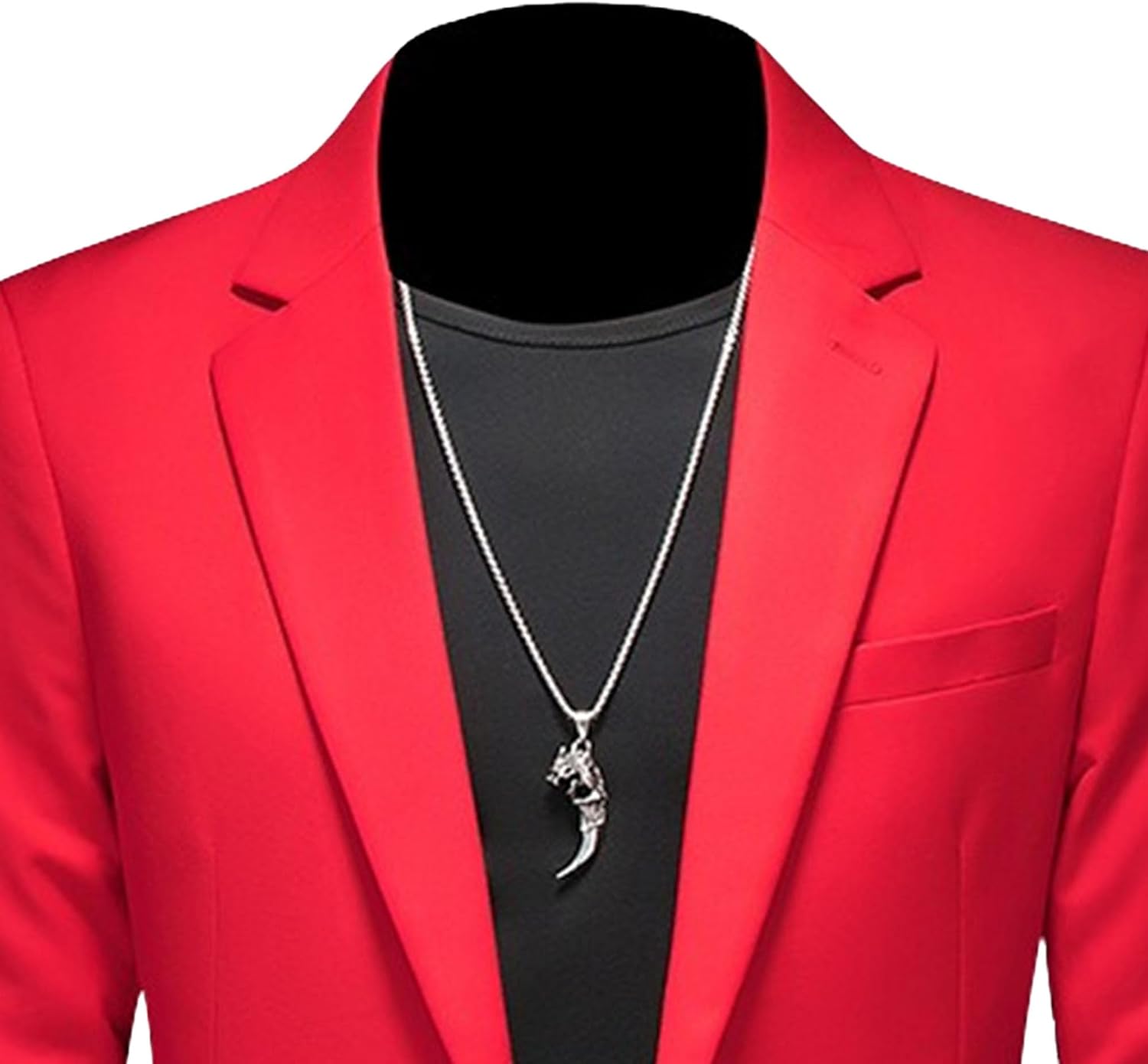 Men Notched Lapel Professional Suit Jacket One Button Wedding Prom Tuxedo Jacket Classic Slim Fit Formal Blazer Coat