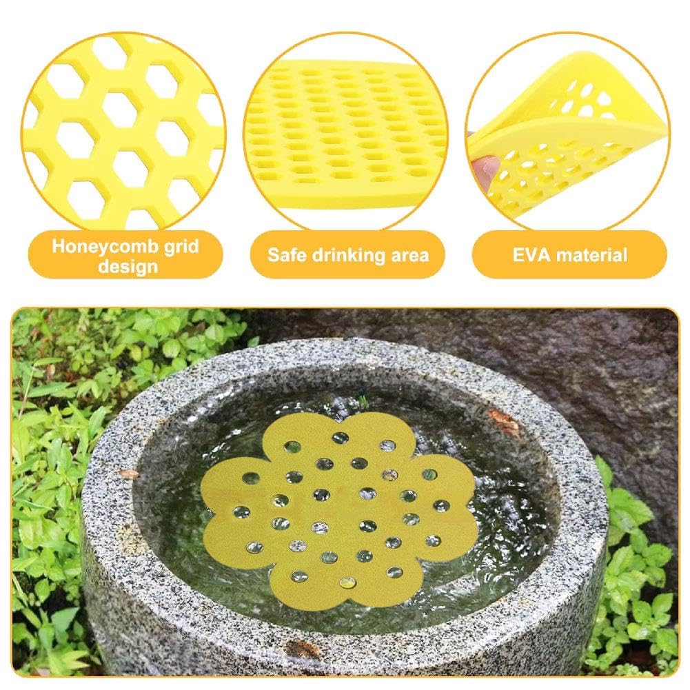 Stazione D'Acqua Per Api Galleggiante - Isola A Forma Di Alveare Per Giardino, Bianca O Gialla - Foto 13