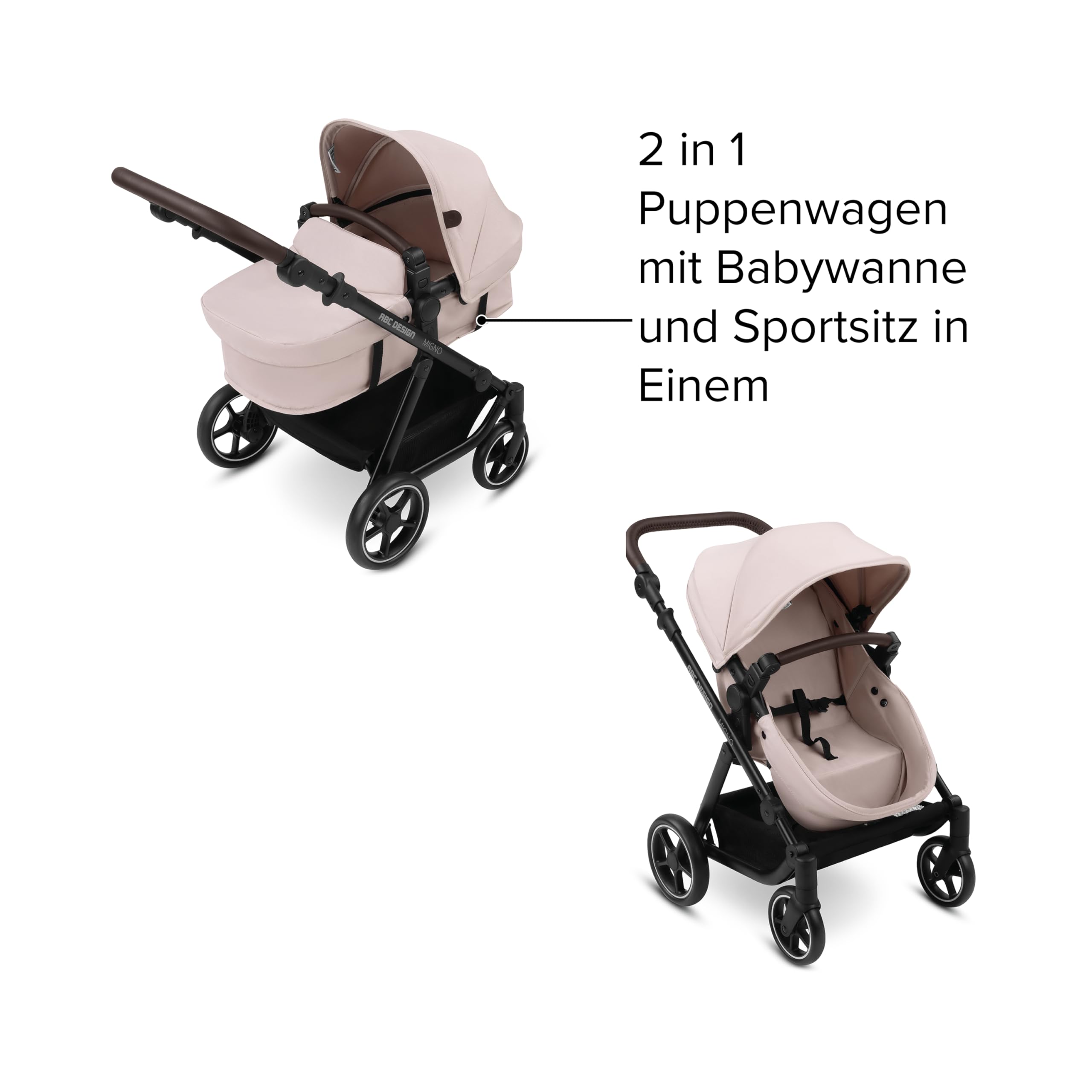 ABC Design Puppenwagen Migno 2in1: Amazon.de: Spielzeug