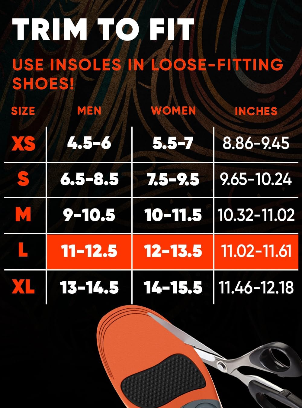 220+ lbs Plantar Fasciitis Insoles - High Arch Support - Pain Relief - Comfort and Stability - Work Boots and Shoes (L) - Image 5