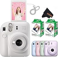Vista 14 de Fujifilm Cámara instantánea Instax Mini 12 (cámara + 6 paquetes individuales, lila morado)