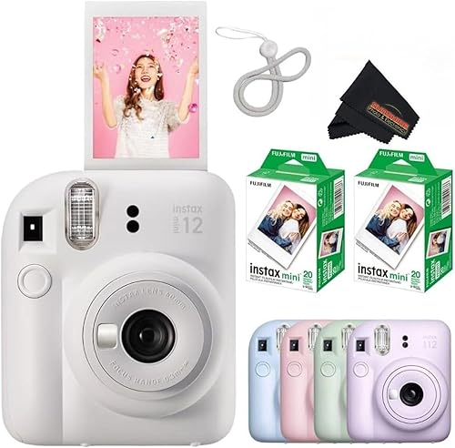 Miniatura 13 de Fujifilm Instax Mini 12 cámara instantánea Blossom Pink con unidad flash USB Sandisk de 32 GB + paquete de película Fujifilm Instax Mini de 40