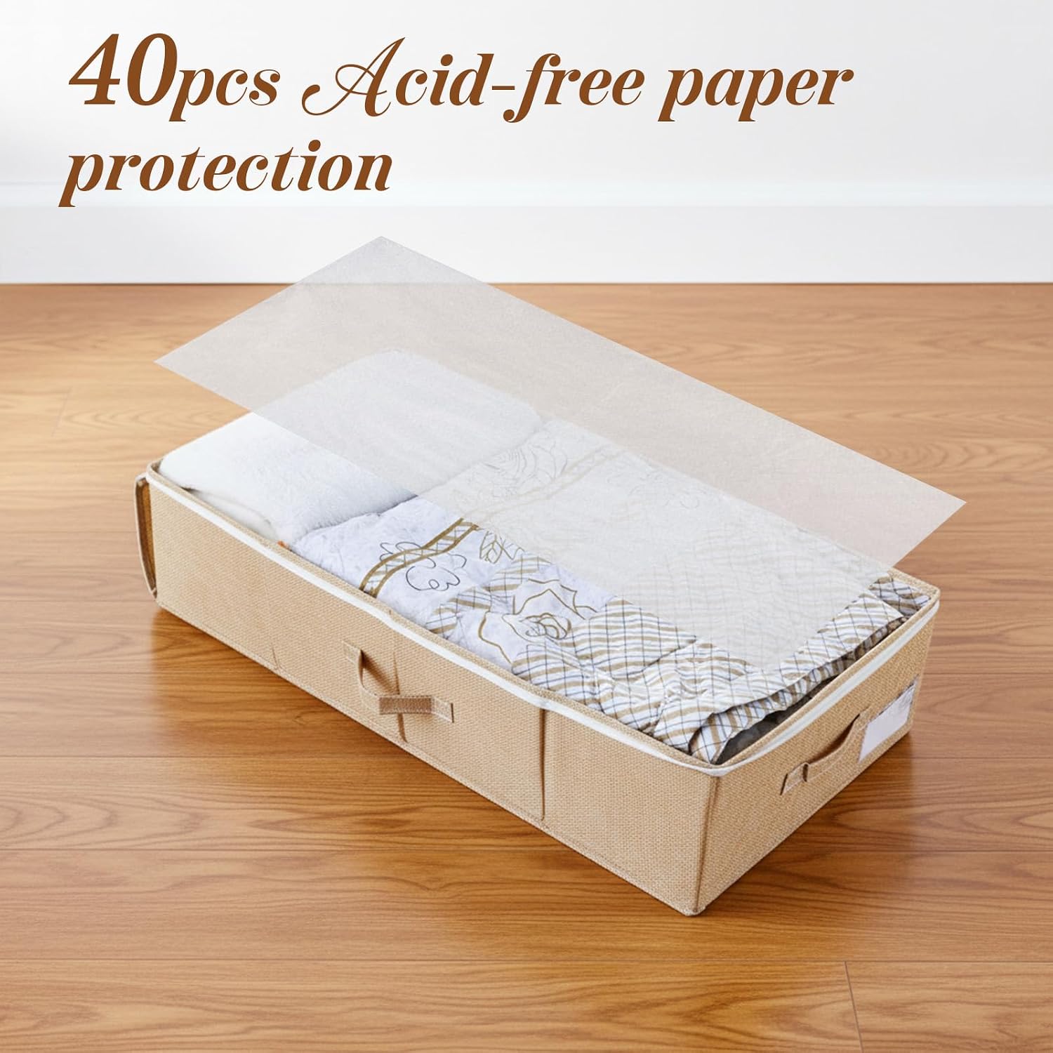 Wedding Dress Box, Preservation Storage Box with 40 Acid-Free Sheets, Sheet Organizers and Storage, Large Wedding Keepsake Trunk
