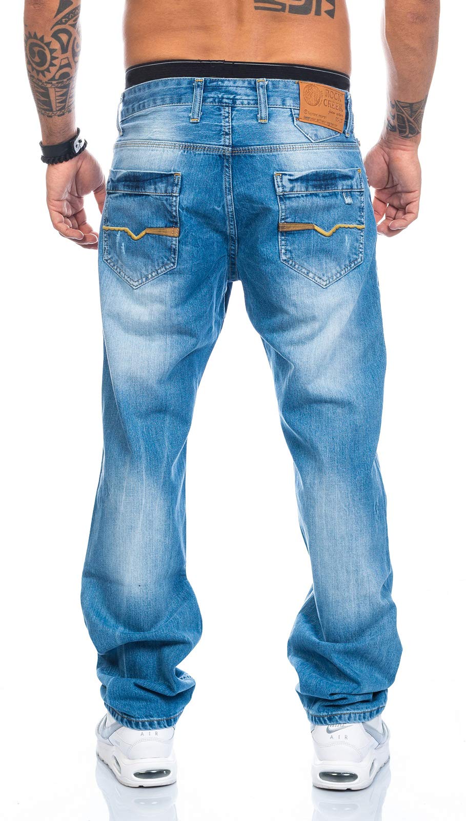 Rock Creek Jeans Herren Hose Relaxed Fit Denim M41 | Locker geschnittene Herrenjeans aus Denim im Relaxed Fit, bequeme Jeanshose für Alltag, Freizeit, Büro und Casual-Looks