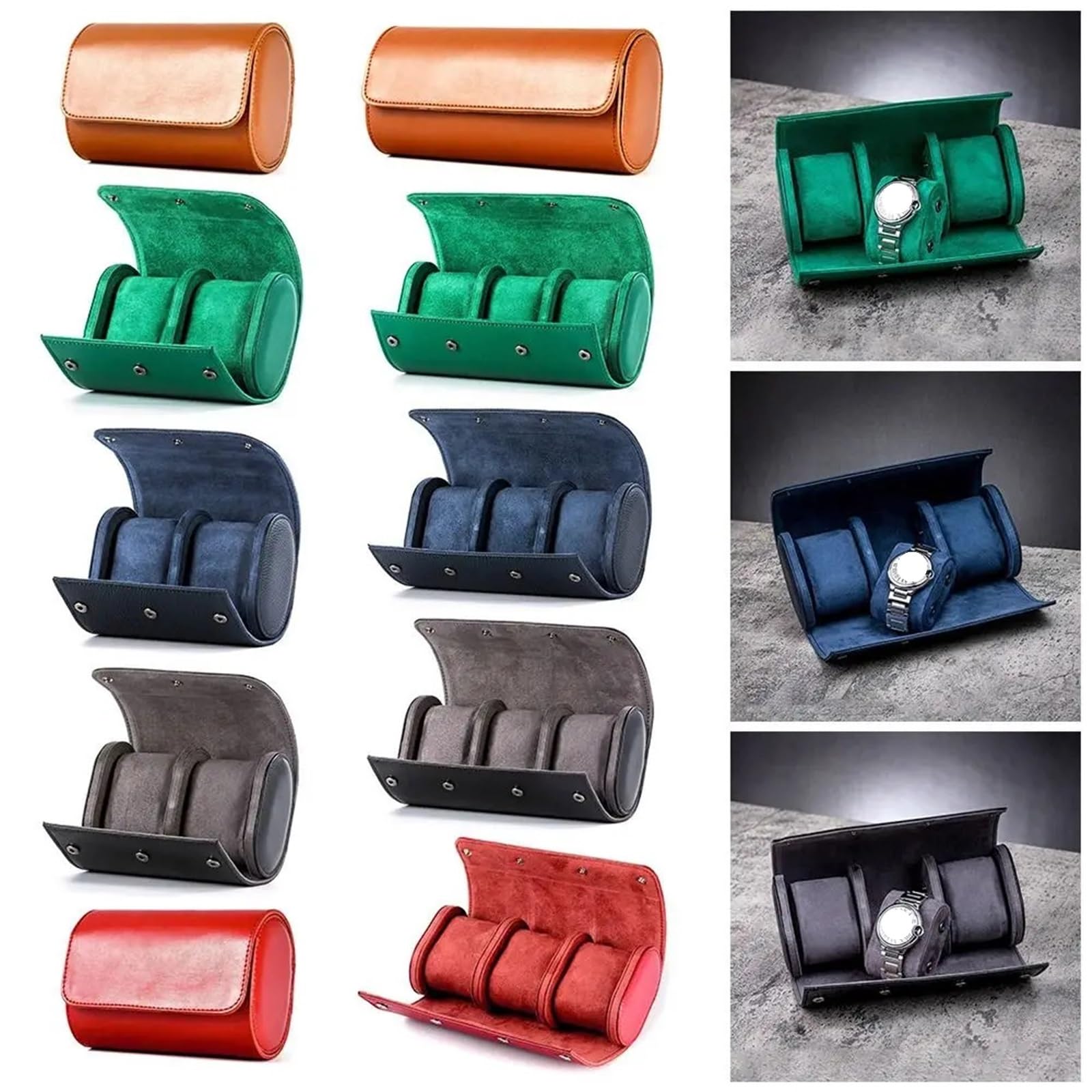 2 Piezas Caja De Almacenamiento for Reloj De Viaje Con 3 Ranuras