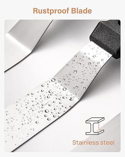 Miniatura 3 de Kootek Juego de 3 espátulas de glaseado con espátulas de acero inoxidable de 6, 8 y 10 pulgadas, espátulas en ángulo para tartas, glaseado más suave