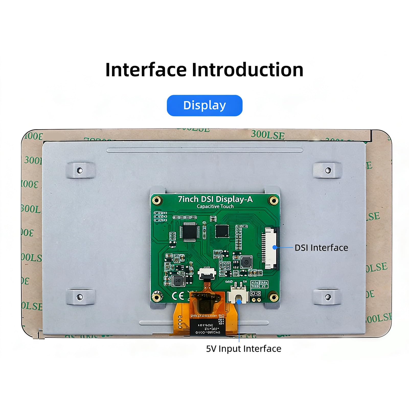 Pantalla táctil ligera de 1024 x 600 de 7 pulgadas para pantalla de programación 5 4B 3B+
