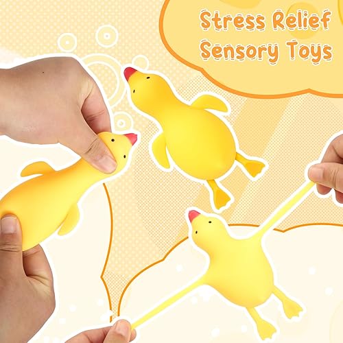 Miniatura 3 de Paquete de 4 bolas de pato, juguetes elásticos para aliviar el estrés para niños y adultos, regalos de cumpleaños, recompensas en el aula para niños