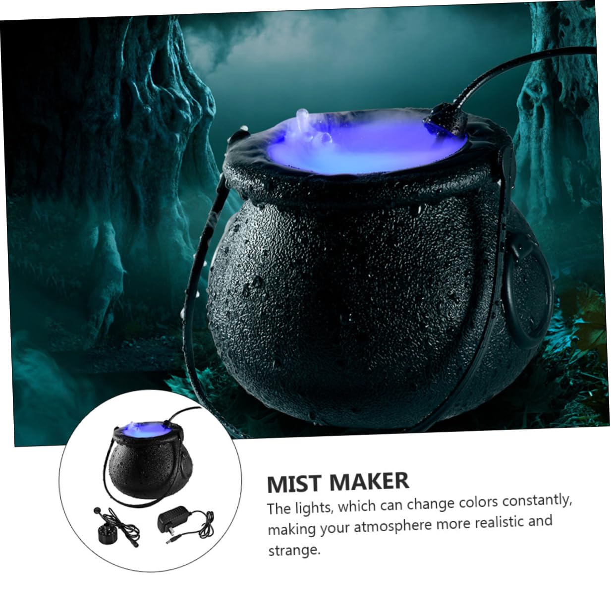ERINGOGO Maker Bubble Fog Machine Halloween Decoration Spraying Machine Night Lamp