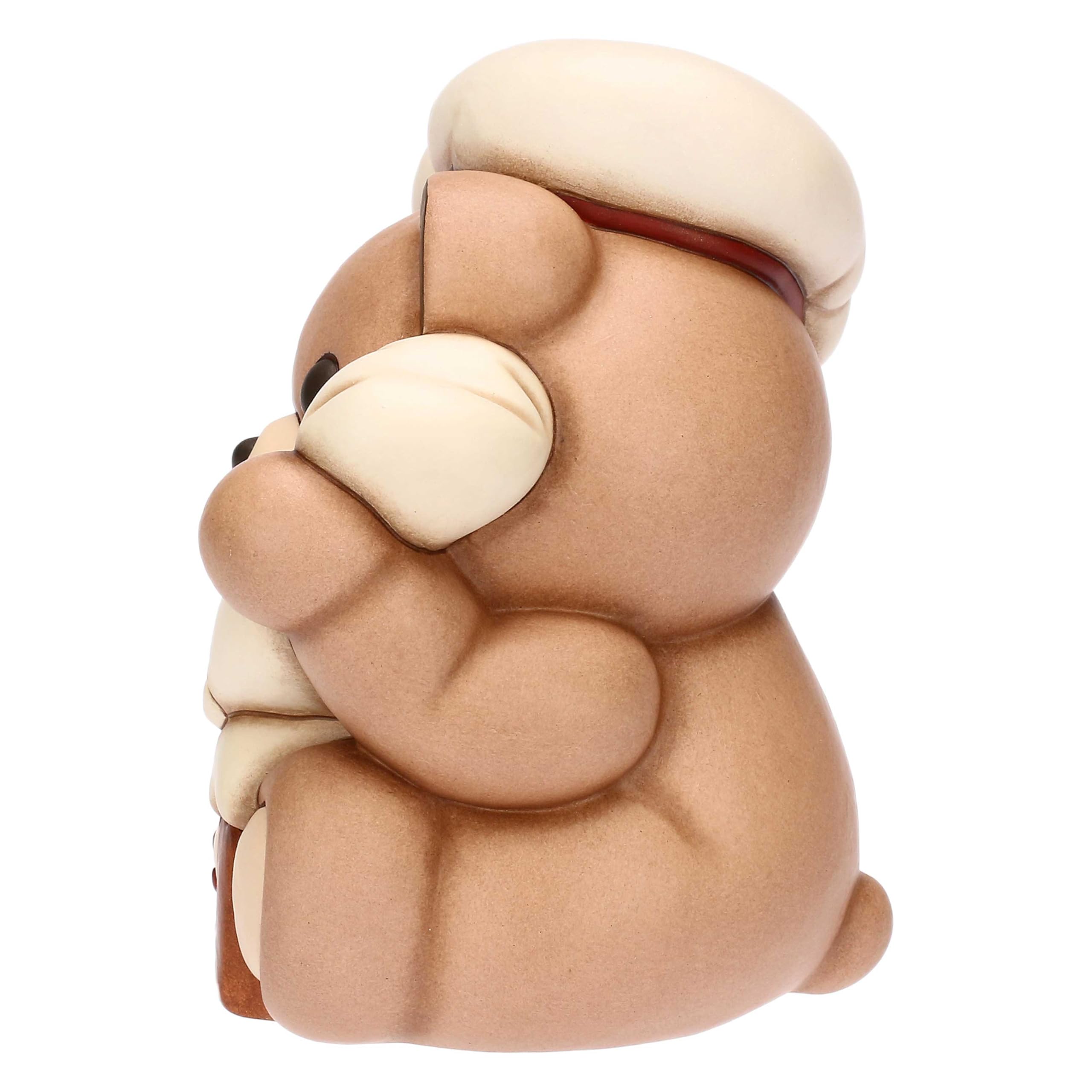 THUN - Teddy chef in ceramica, grande - Thunland - 13,3x11,6x15,9 cm