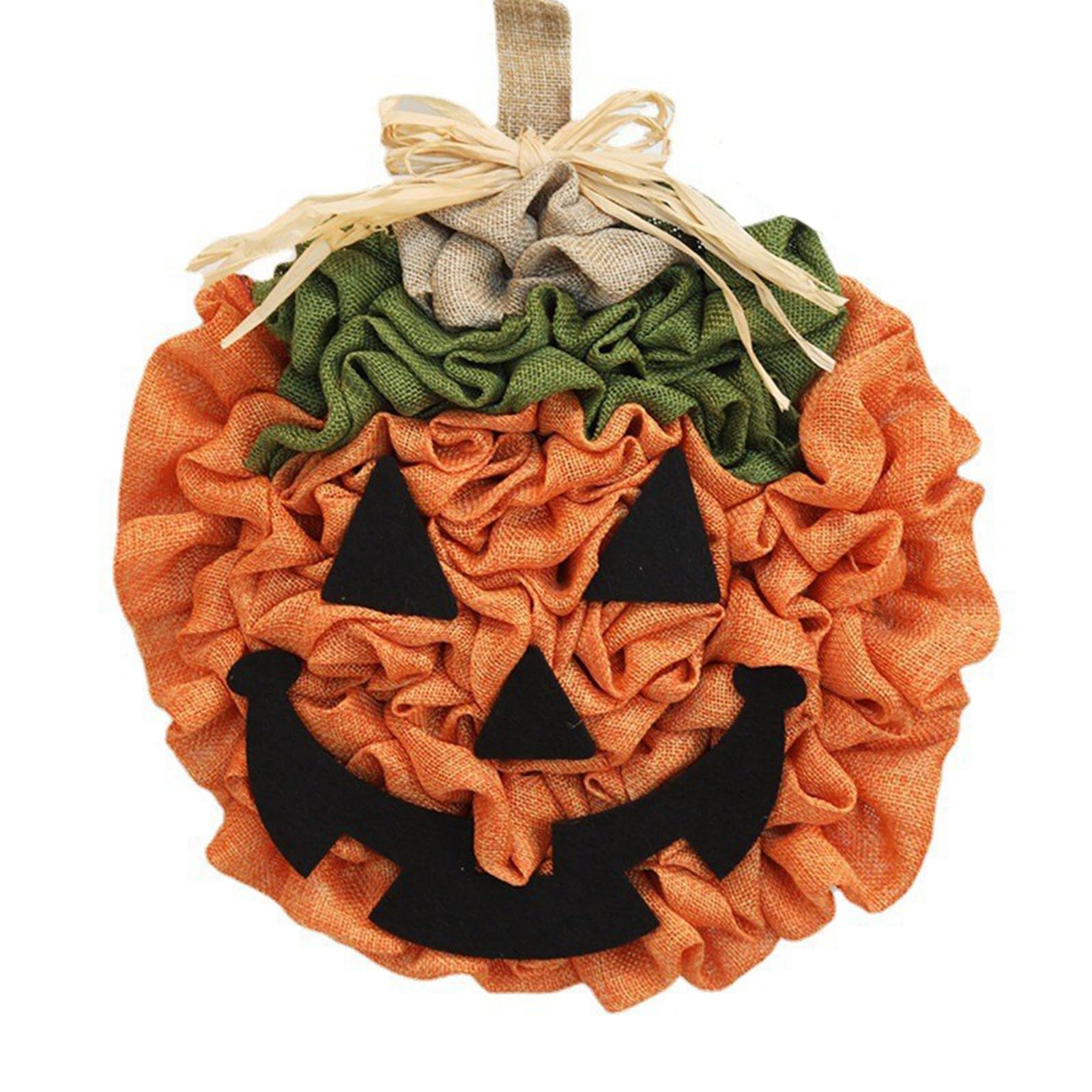 Halloween Wreath for Front Door Outside Autumn Pumpkin Hanging Wreaths for Harvest Thanksgiving Garden Wall Decoration Halloween Wreaths for Front Door