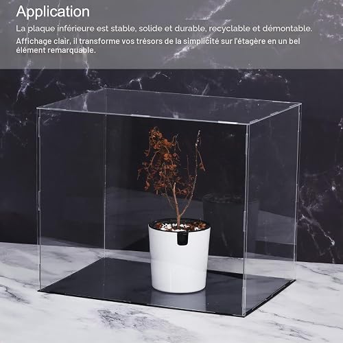 sourcing map Clear Acrylic Display Case Plastic Box 16.1x4.3x6.1 Inch - 5