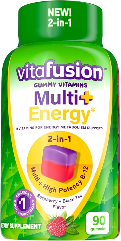 Vitafusion Multi + Energy* Gummy Vitamins, Contains B Vitamins to Provide Energy Metabolism Support*, 90 Count