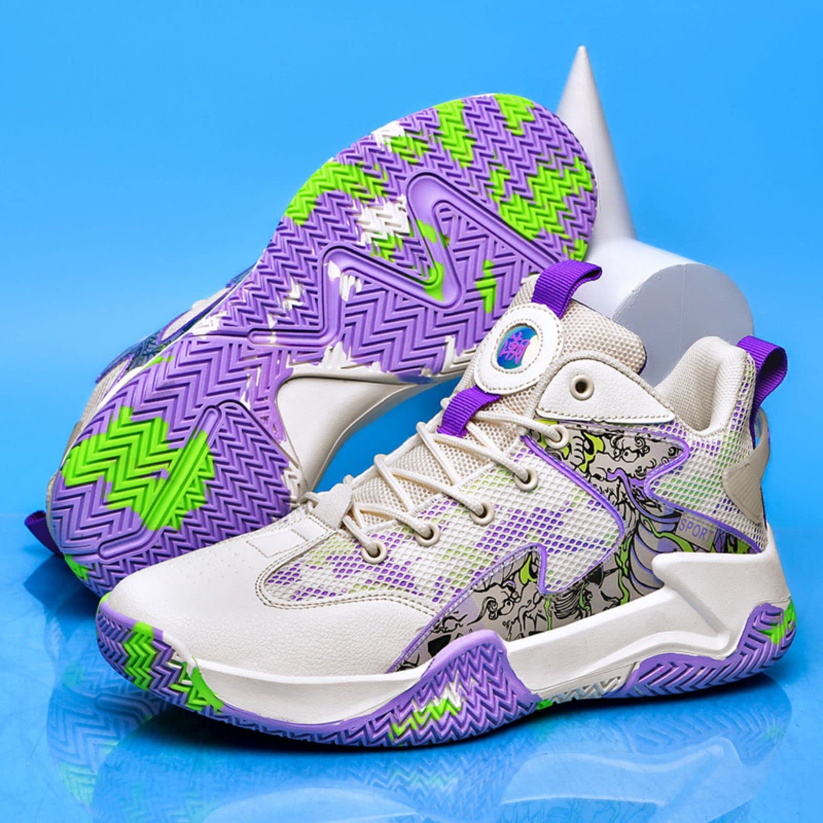 Ucilxi top Antiskid Basketball Shoes White Purple