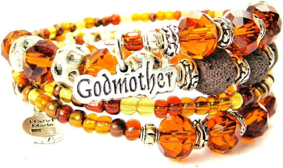 ChubbyChicoCharms Godmother Multi Wrap Charm Bracelet in Chocolate Brown