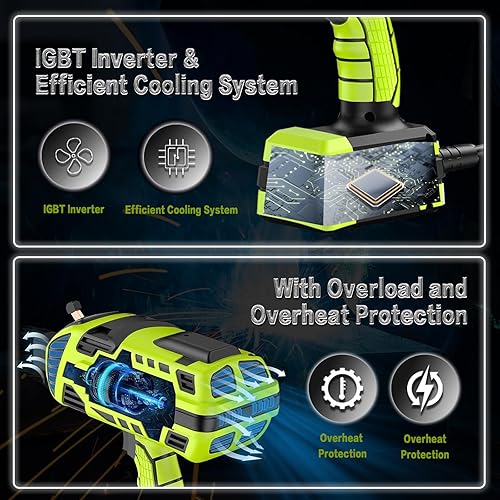 Vista 26 de Máquina de soldadura de mano, 20-120A 110V, soldador de palo portátil, 20 varillas, máquina soldadora de mano IGBT con pistola de soldadura de arco