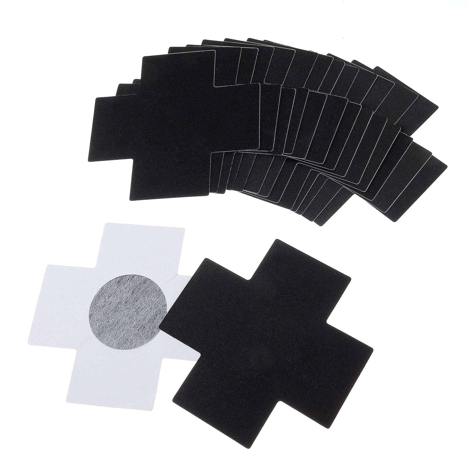 10Pairs Black Nipple Covers Sticky, Breast Petals for Comfortable and Stylish Coverage, Cross Shape Niple Cover for Women Man (One size)