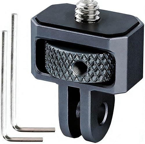 Miniatura 8 de Adaptador de trípode de cámara de aluminio 1/4"-20 Adaptadores de montaje de conversión compatibles con cámaras de acción Gopro Insta360 y otros