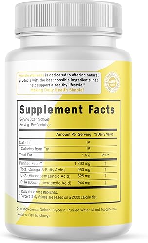 Miniatura 2 de Humble Ultra Omega - Suplemento de aceite de pescado de alta resistencia  Doble concentración DHA y EPA