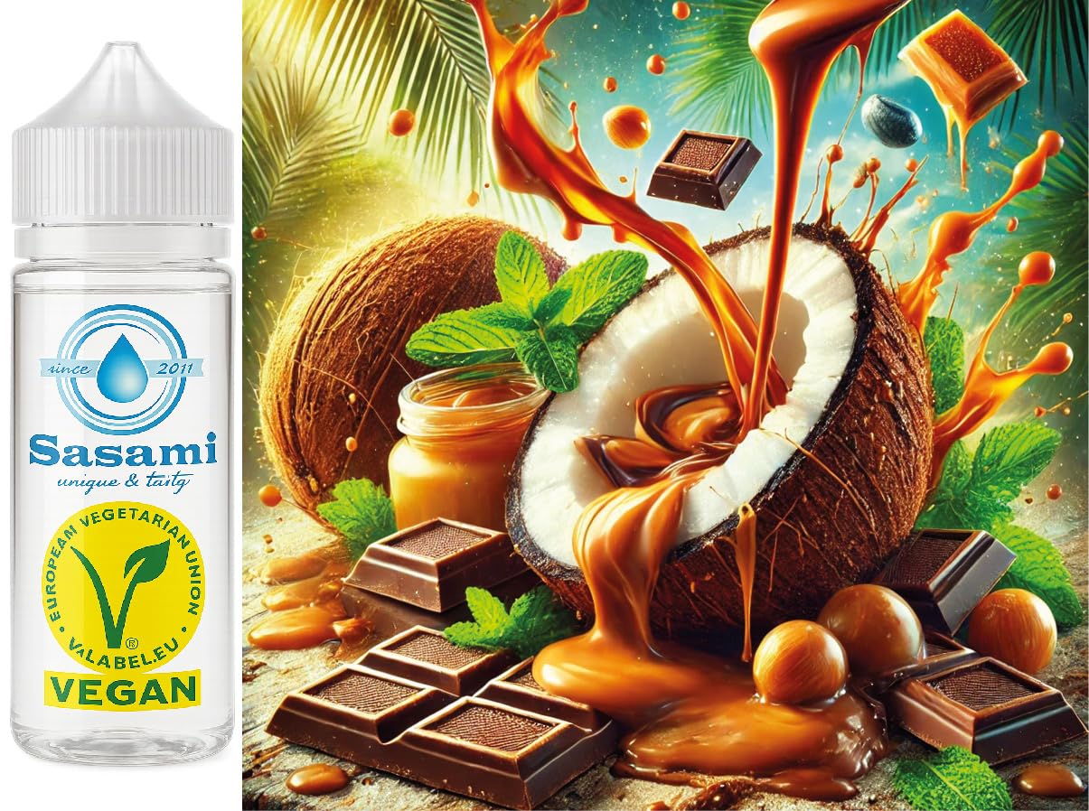 Czekolada–karmel–kokos–mięta aromat koncentrat – Wegański – Sasami – 100ml