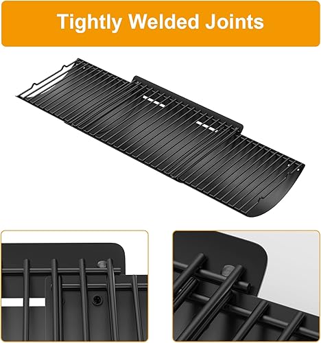 Vista 8 de LS'BABQ Cenicero de acero aluminizado de 27 pulgadas con 2 colgadores de rejilla de fuego, repuesto para parrilla Chargriller Charcoal 1224, 1324