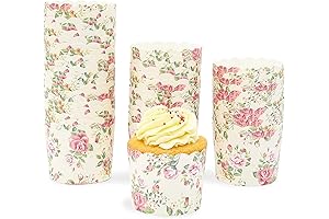 Sparkle and Bash Floral Cupcake Wrappers: Enhance Your Bridal Shower Celebration