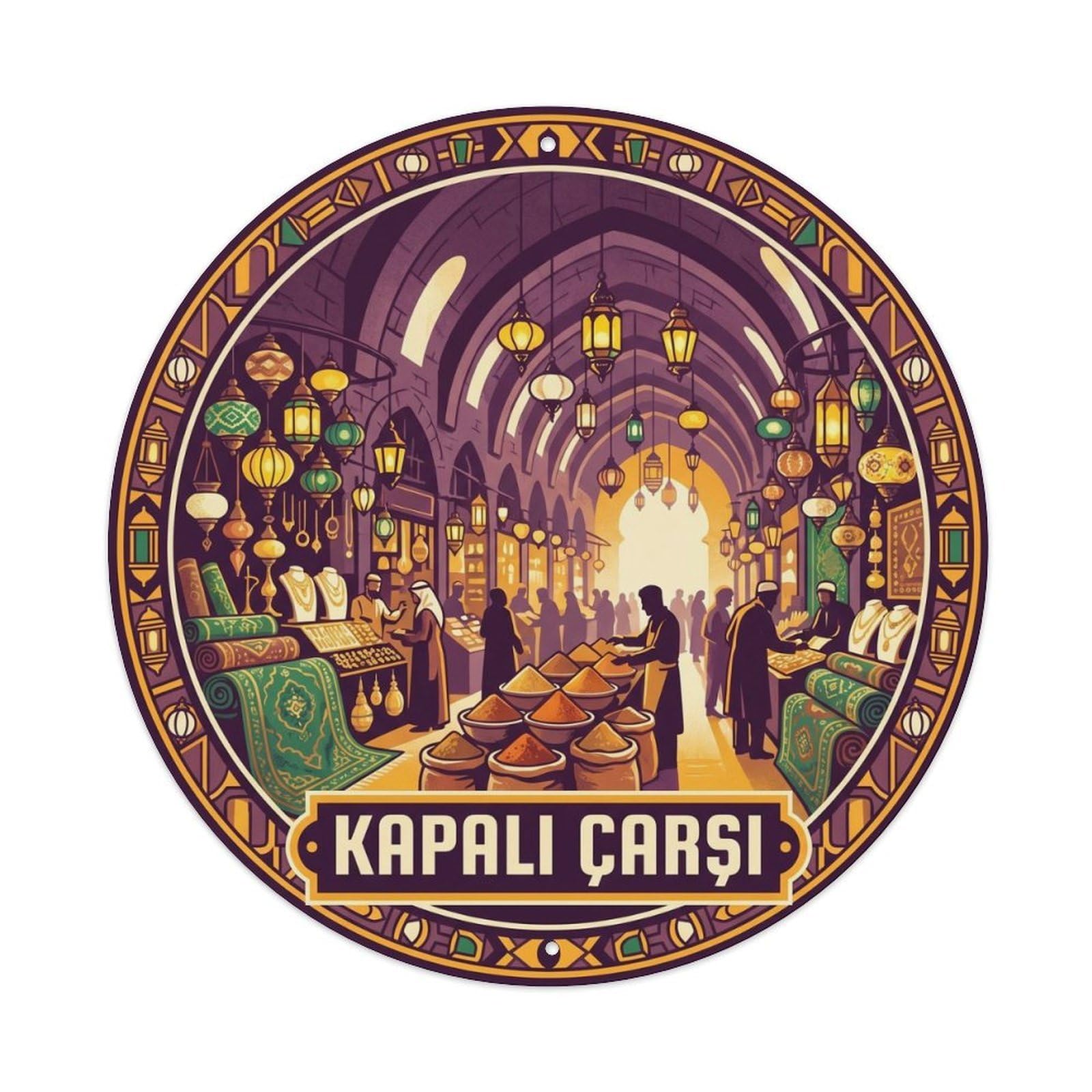 Grand Bazaar Nana Turkey Culture Retro Graphic Travel Metal Tin Sign
