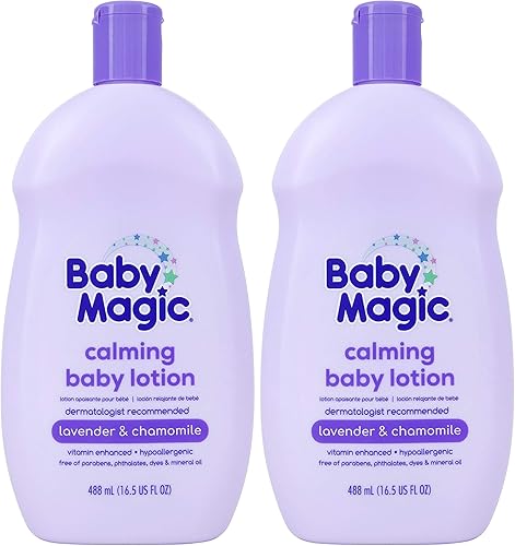 Miniatura 6 de Baby Magic Loción corporal calmante, aroma de canción de cuna, lavanda y manzanilla, lavanda, 16.5 onzas líquidas