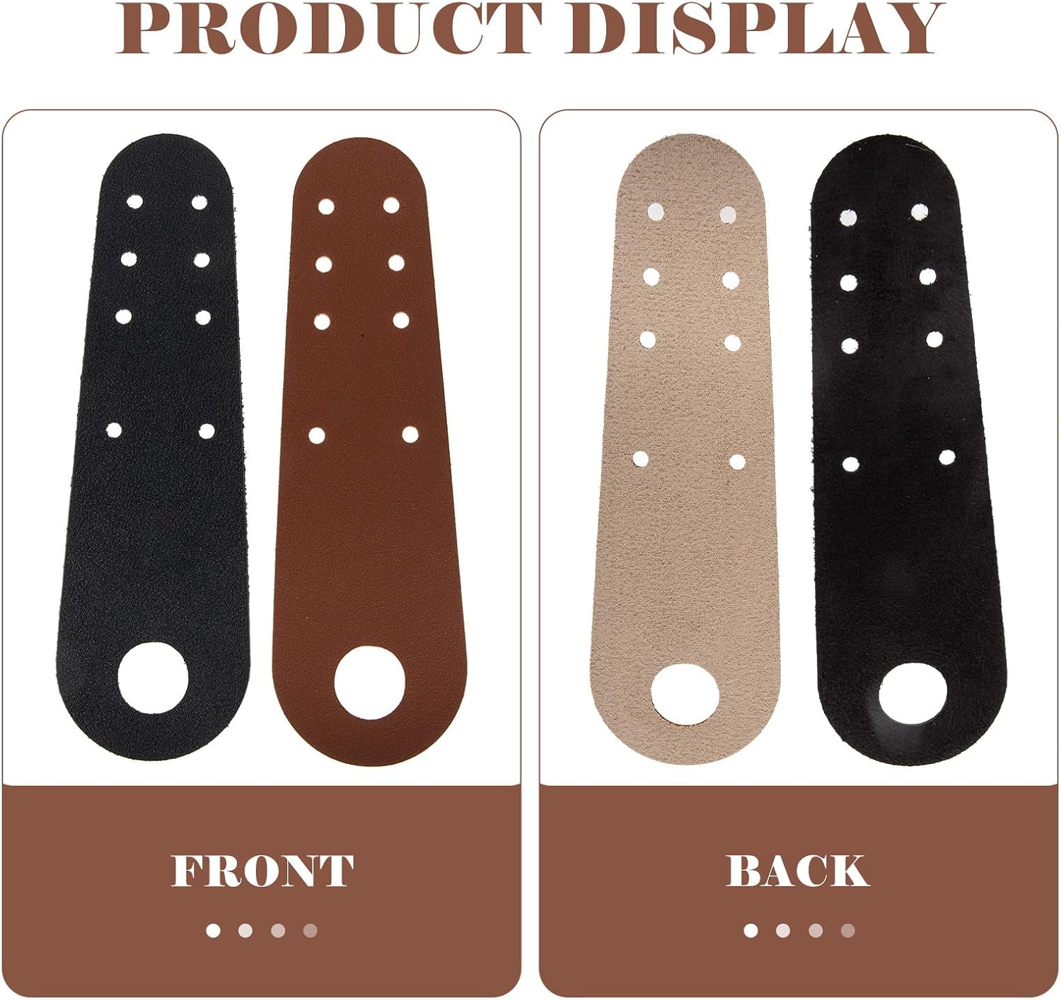 BESPORTBLE Roller Skate Toe Guards Protective Covers 4pcs Faux Leather Toe Caps for Roller Skating Accessories