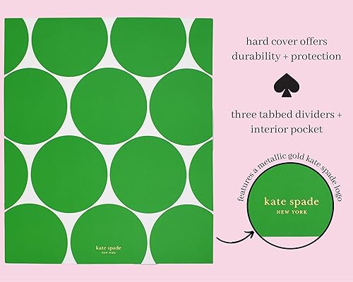 Miniatura 3 de Kate Spade New York Bonita carpeta de 1 pulgada, con capacidad para papel tamaño carta, carpeta de 3 anillos con separadores de pestañas y