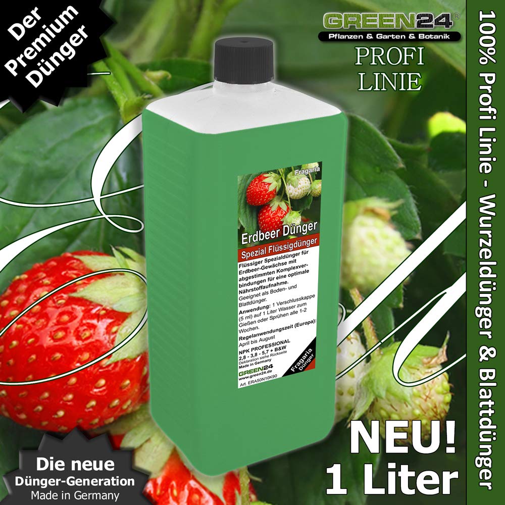 Erdbeer-Dünger XL 1 Liter Spezial Dünger für Erdbeer-Pflanzen, Fragaria Arten